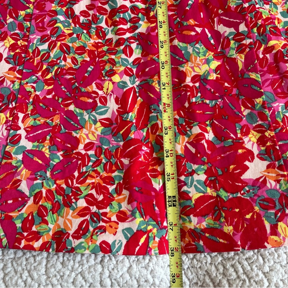 Signature by Sangria Vibrant Floral Midi Dress - Red and Pink | Size 12 - Picture 6 of 9